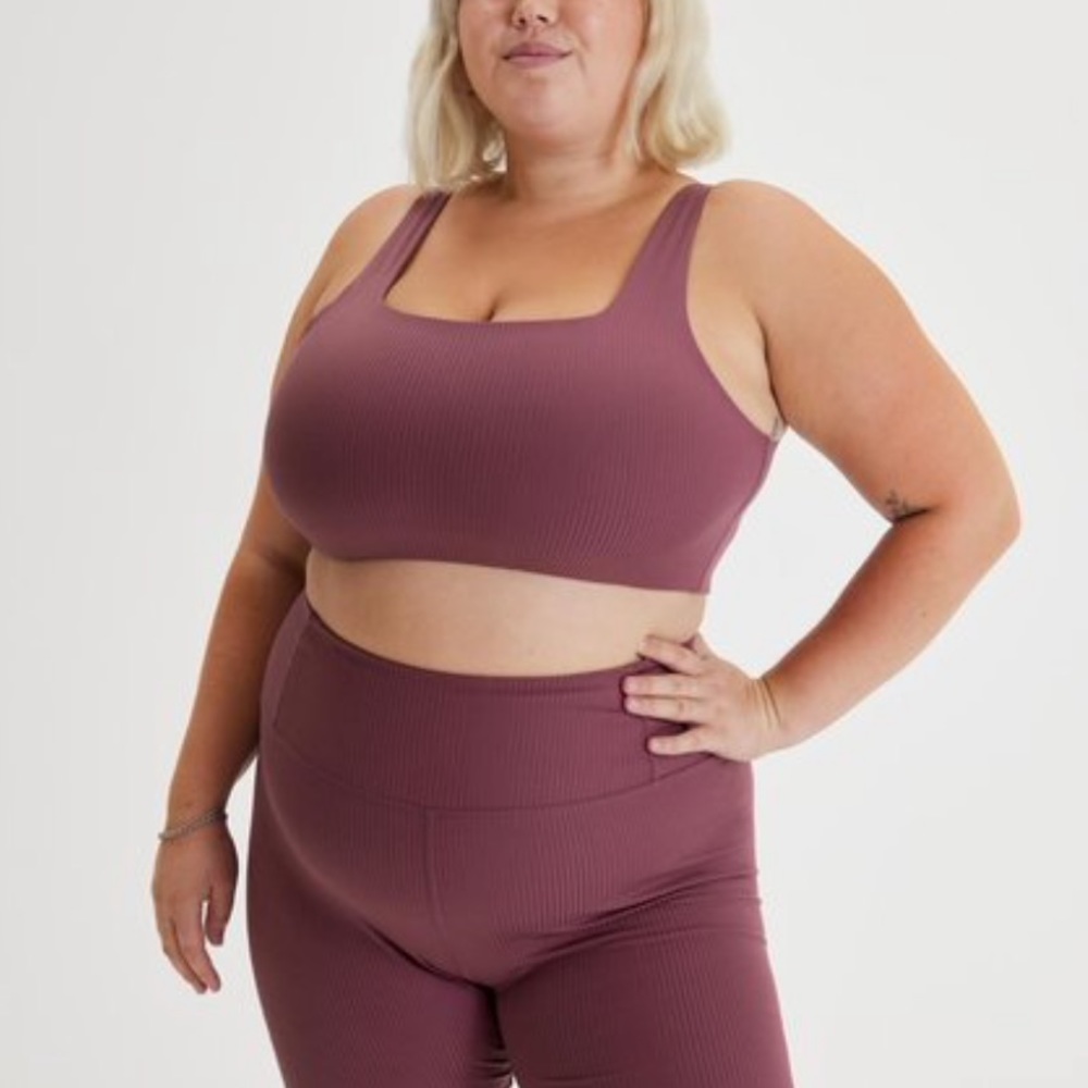 Girlfriend collective Goji RIB Tommy Cropped Bra  XXL NWT